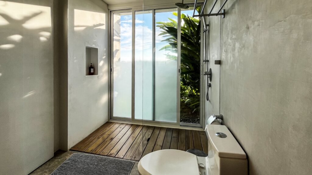 Oceanview White Villa small bath